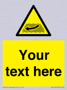 Custom Warning strong river flows